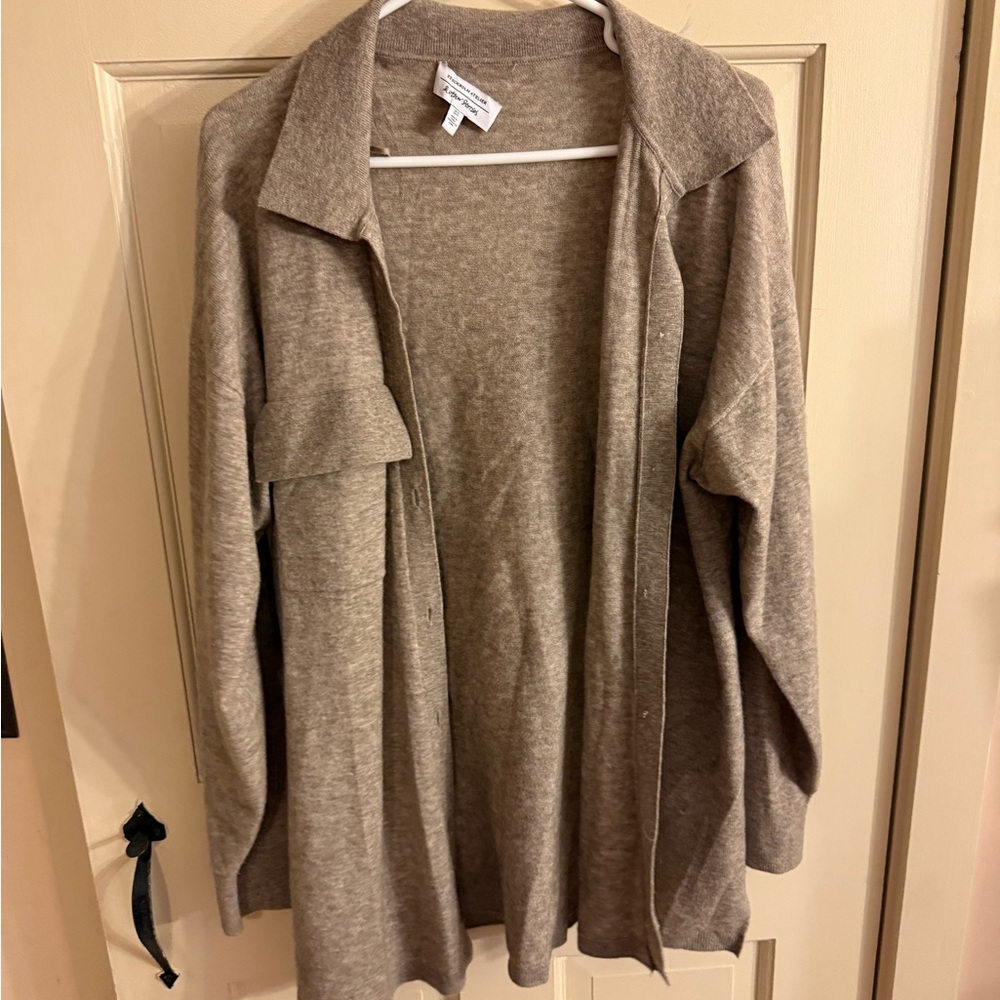 & Other Stories Taupe Cardigan